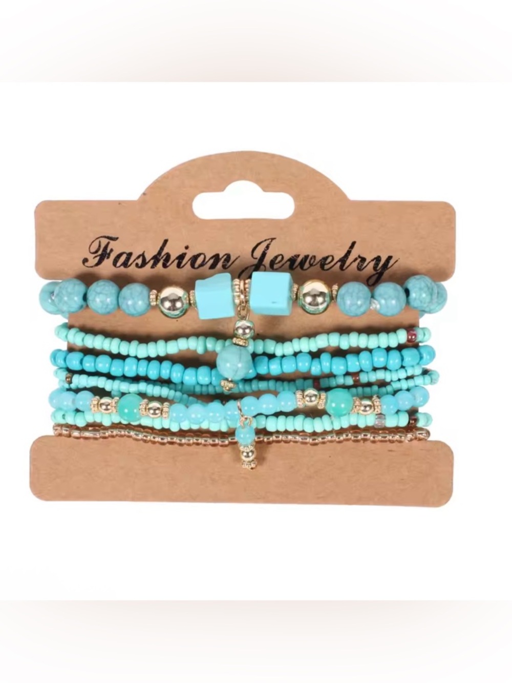 Fashion Jewelry Turquoise beaded Layered Bracelet Set